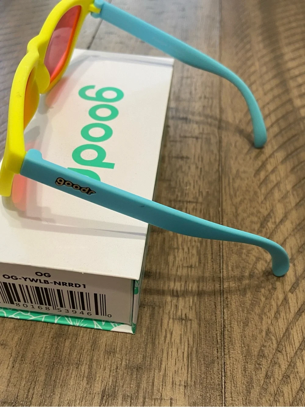 Goodr Yellow Frame Sunglasses with Red Lenses- Pineapple Painkillers